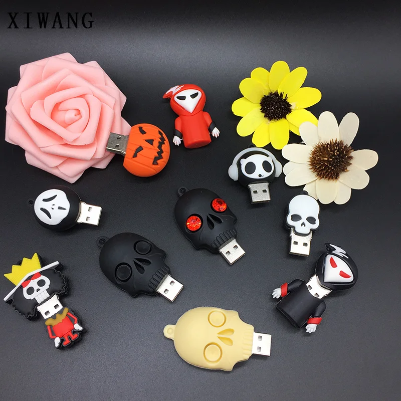 Usb флеш-накопитель с героями мультфильмов, usb 128GB Death is coming, силиконовый флеш-накопитель, 4 gb, 8 GB, 16 gb, 32 GB, с Рождеством/Хэллоуином/подарком