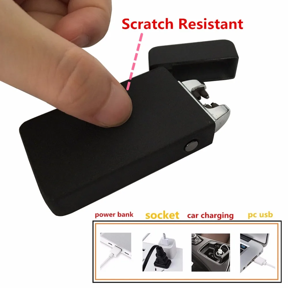 Двойная дуга электронная импульсная Зажигалка сигаретная плазма защищенный от