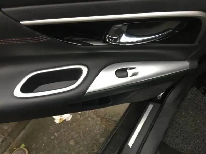 2 шт. ABS Хромированная внутренняя ручка для задней двери подлокотник Накладка Nissan