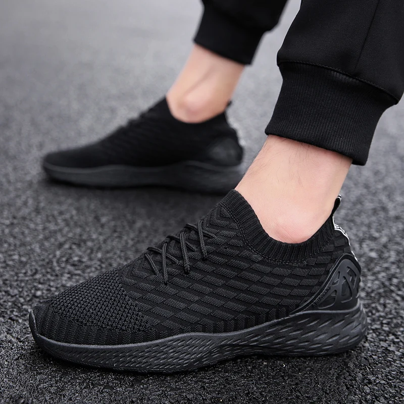 New Mens Mesh Athletic Outdoor Sport Shoes Male Sneakers Breathable Running Lightweight Men Lace-Up Cushioning Walking | Спорт и