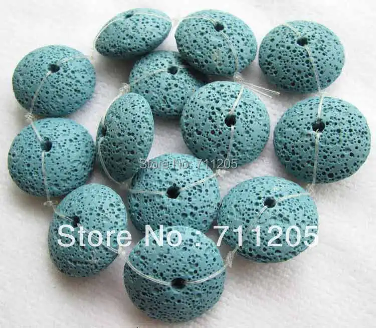 26 мм Небесно-Голубой вулканический Круглый бисер 15 &quot минимальный заказ $10 мы