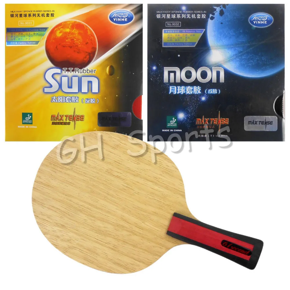 Pro Table Tennis PingPong Combo Racket 61second 3004 Shakehand with Galaxy Sun and Moon Factory Tuned Long FL | Спорт и развлечения