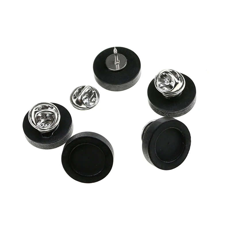 20 шт., дерево кабошон, круглая брошка из нержавеющей стали, пустая основа для застежки, фурнитура для самостоятельного изготовления ювелирных украшений