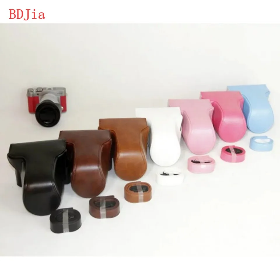 Newest PU Leather Oil Skin Camera Case Bag Cover for Fujifilm XA10 X-A10 XA3 X-A3 With Shoulder Strap High Quality | Электроника