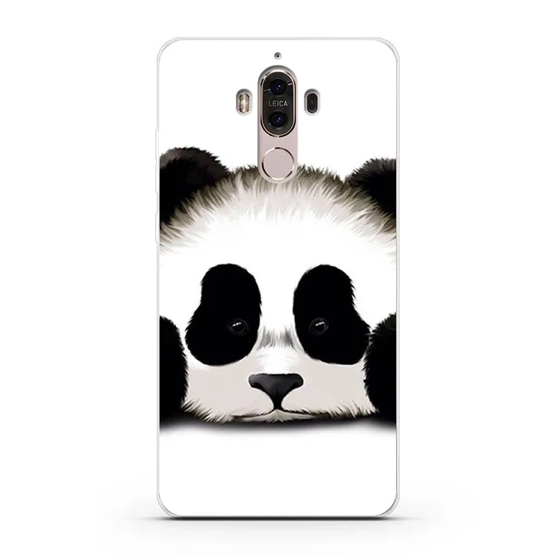 huawei mate 9 Case Silicon panda Painting Soft TPU Back Cover for pro Phone protect Bags shell |