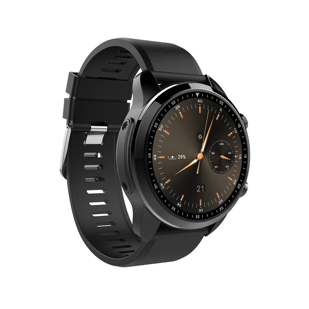 Черный Смарт-часы KOSPET BRAVE вызов gps wifi сердечный ритм SmartWatch Монитор артериального давления шаги мульти-спортивные режимы для IOS и Android - Цвет: Черный