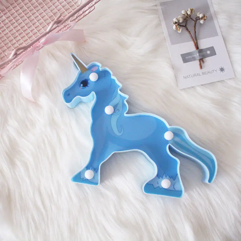 Светодиодный светильник единорог праздничное освещение детский ночник 3D