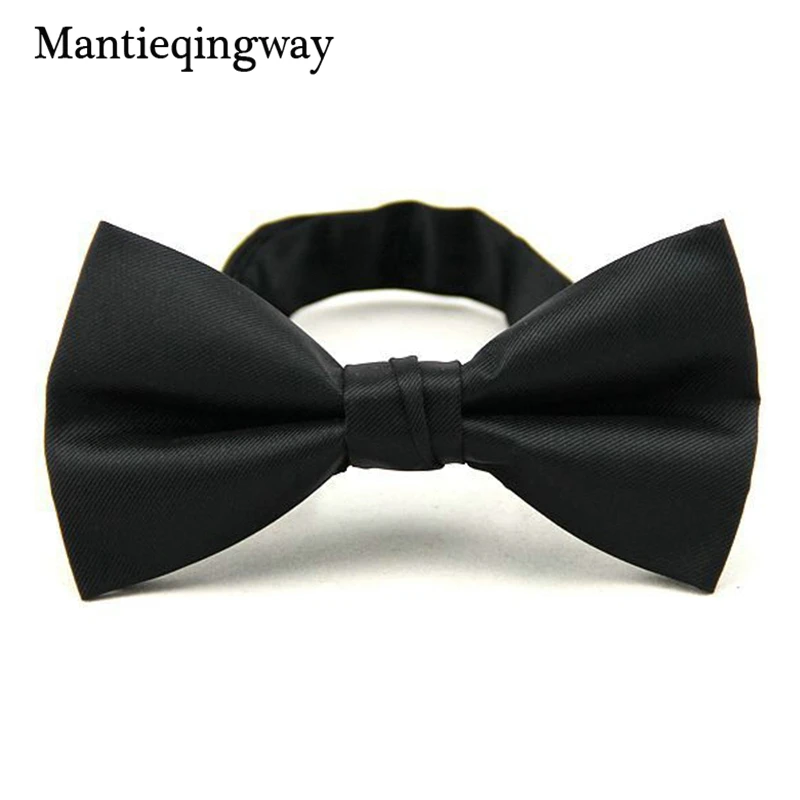 Mantieqingway Mens Brand Solid Color Nylon Yarn Party Bowtie 6cm Wide BoW Ties for Men Dot Business Papillon Adult Neackwear | Аксессуары