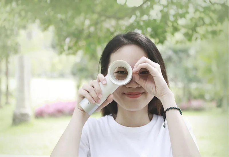 Xiaomi Happy Life R2 ручной вентилятор охлаждения без пузырей USB мини вентилятор Настольный Электрический вентилятор перезаряжаемый аккумулятор для путешествий и офиса
