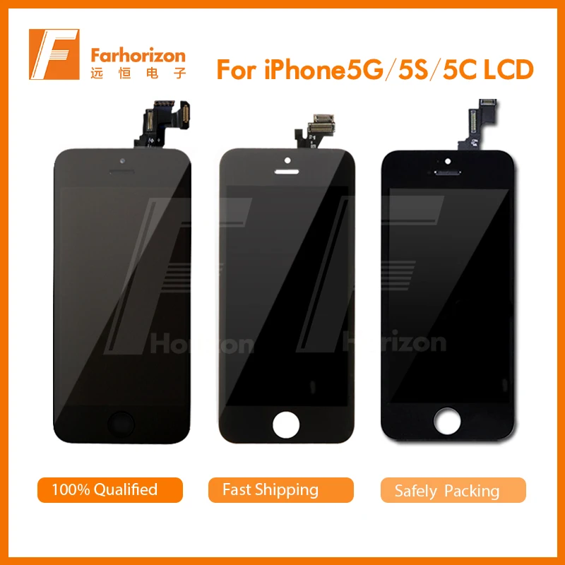 Оптовая продажа 50 шт./лот 100% протестированный ЖК-дисплей для iPhone 5/5S/5C емкостного