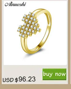AINUOSHI 14 K, однотонный желтный золотистый цветок, кольцо, винтажное микро грушевидное кольцо с имитацией бриллиантов, обручальное кольцо с кисточкой для женщин