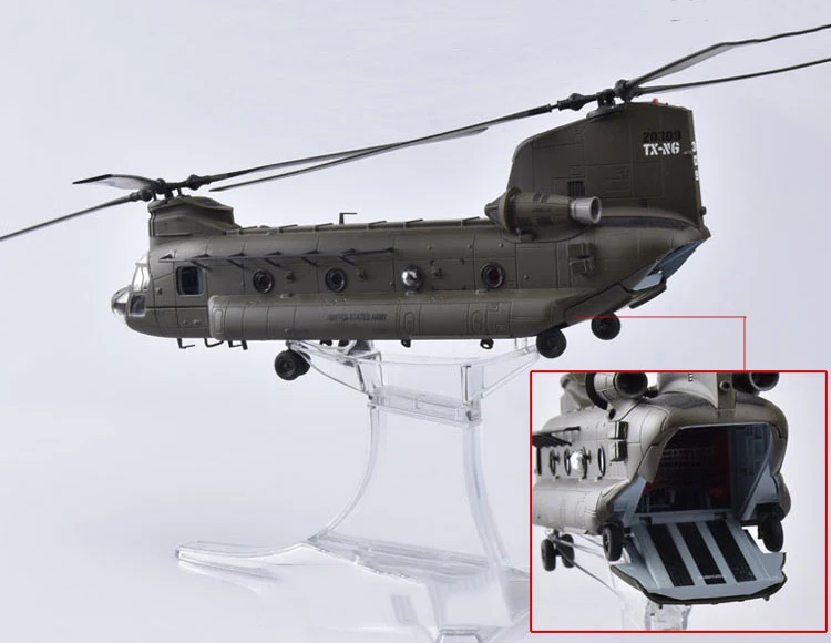 Новые специальные модели 1/72, литье под давлением, зеленый армейский китайский вертолет, Боинг, Ch-47, модель истребителя, детские игрушки