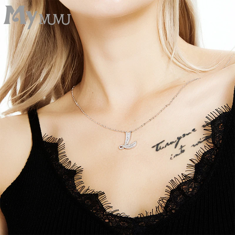 Letter Necklace Female White Gold Simple Personality Fashion 2020 New Hot | Украшения и аксессуары