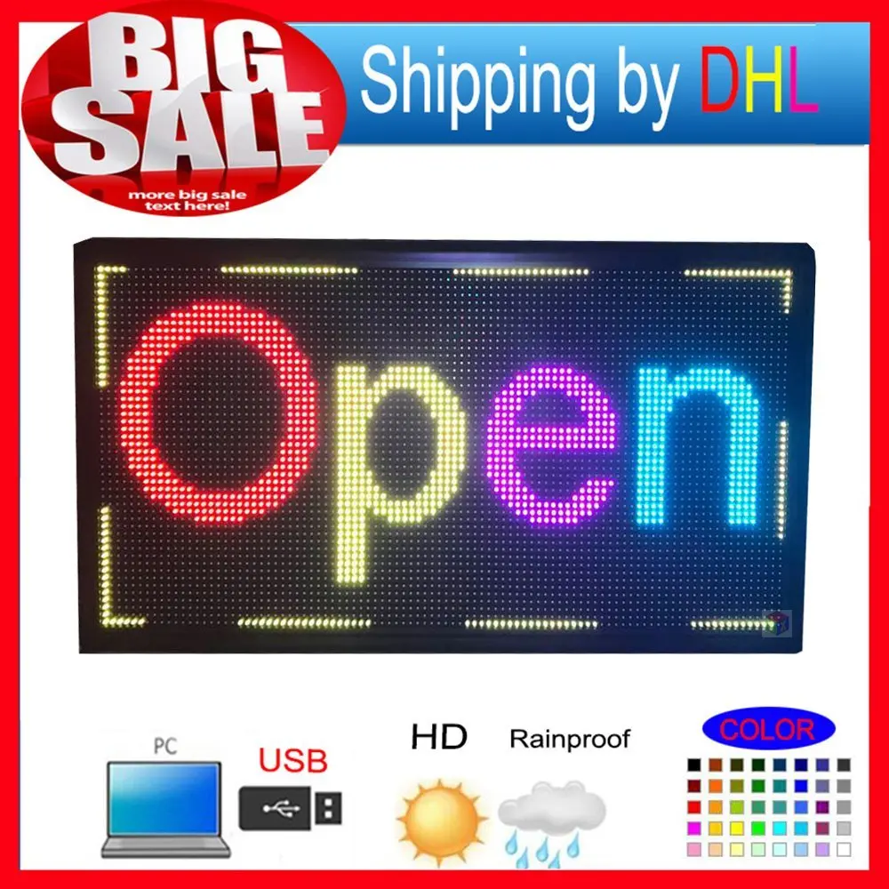 40 &quotX22&quot P10 открытый полноцветный прокрутка цветной текст сообщения