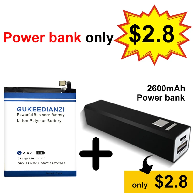 GUKEEDIANZI 3,85 V 4900mAh BT61 для L версии M3 Note/L681/L681H/L681C/L681M/L681Q батарея+ внешний аккумулятор - Цвет: batery and powerban