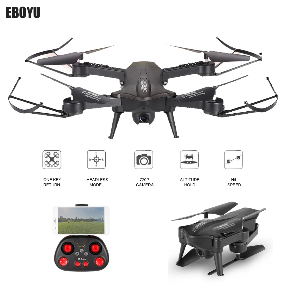 EBOYU 720P 120 градусов FOV широкоугольная HD камера складной селфи Дрон высота удержания
