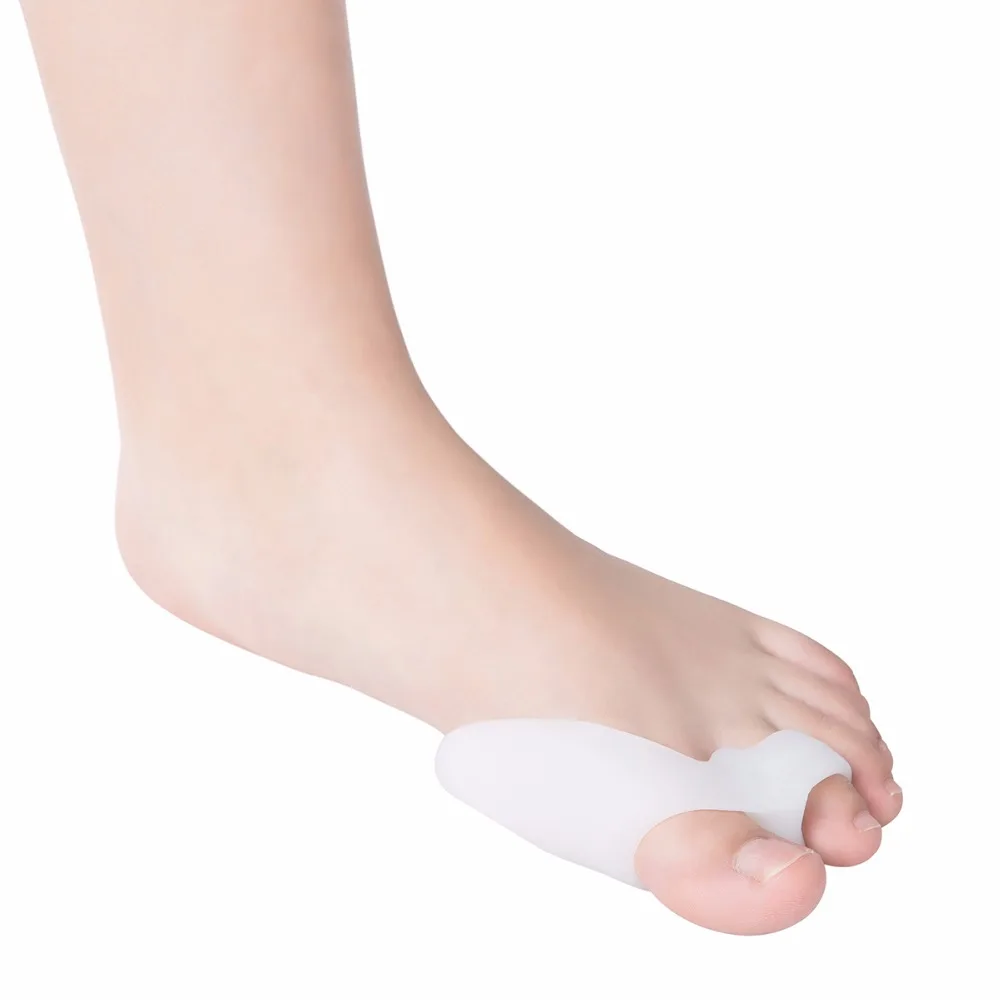2pcs=1pair Sholl Hallux Valgus Silicone Gel Foot Care Toe Separator For Big Thumb Protector Bunion Orthotics Pedicure Tool | Красота и
