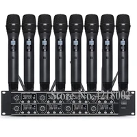 wireless mic system microphone 8 channel uhf professional 8 handheld microphone stage karaoke wireless microphone