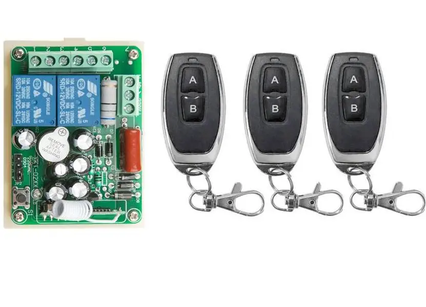 Беспроводной релейный Радиопередатчик и приемник переменный ток 220 В 2 канала