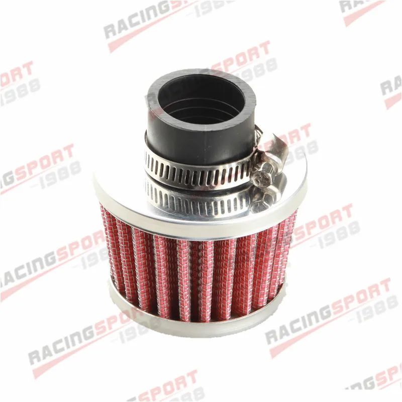 Universal 25mm 1&quot Car Cold Air Intake Filter Turbo Vent Crankcase Breather RED |