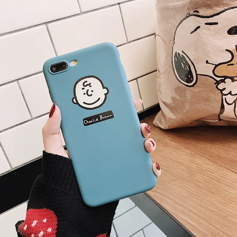 Cute Cartoon Head For iPhone Xs XR Max Mobile Phone Shell iPhone6s 7 8 Plus Doggy Big Soft Protective Case | Мобильные телефоны и