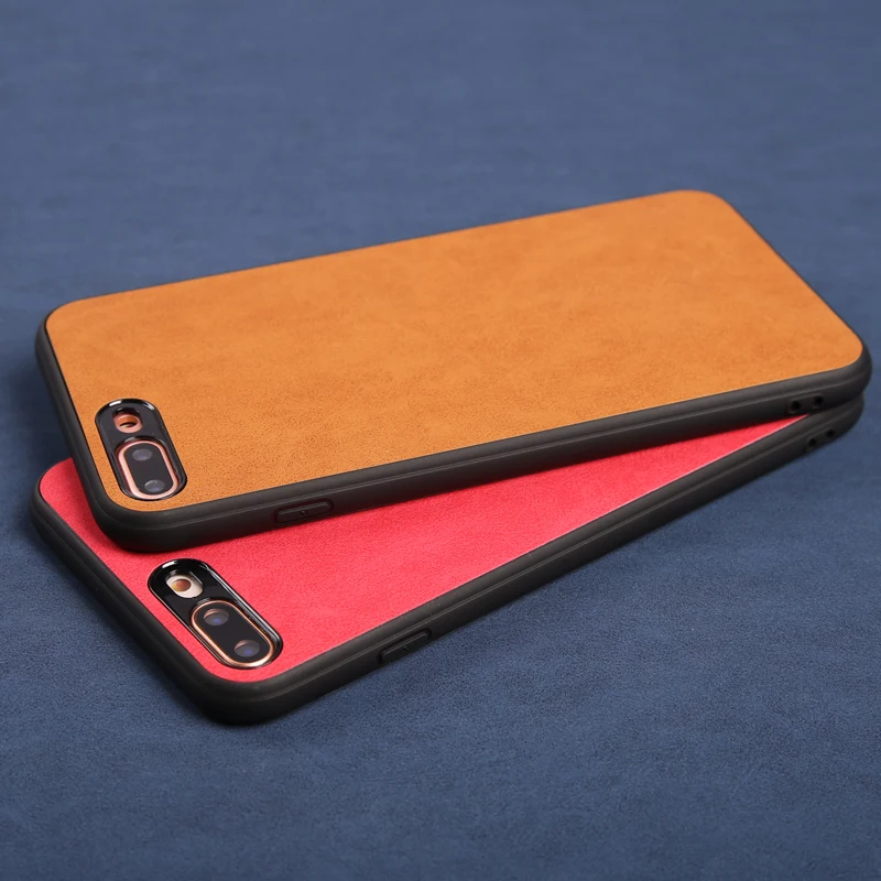 Crazy horse skin Case For iPhone 7 plus case All Inclusive Phone Leather Cover for 8 7plus wangcangli |
