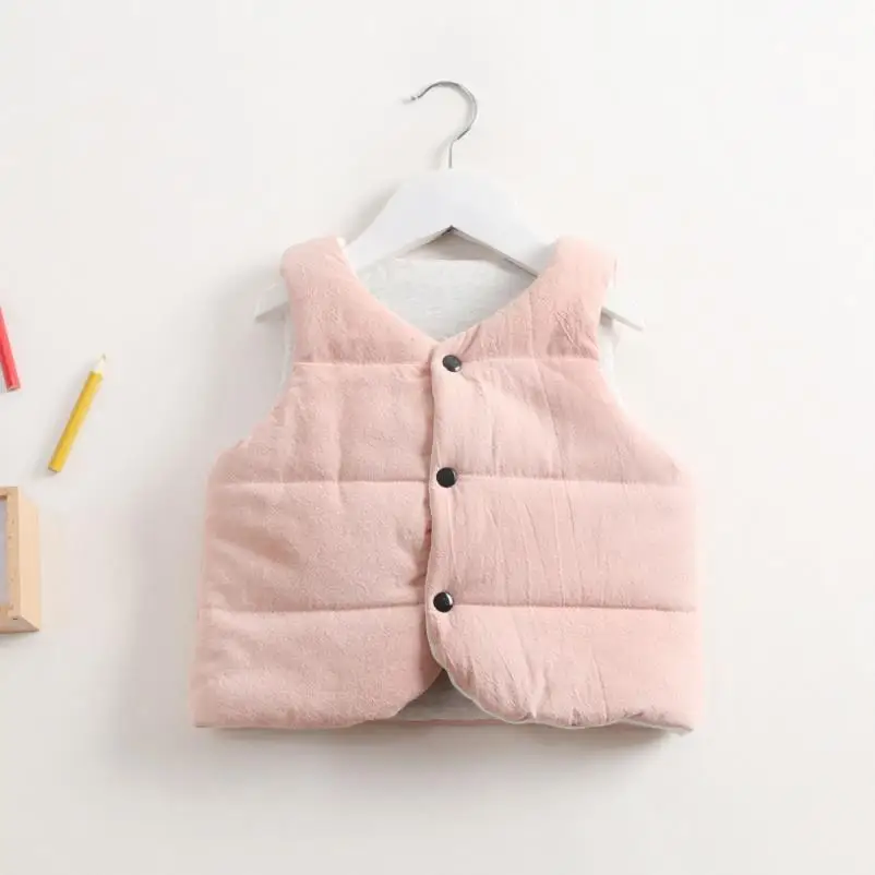 picture Распродажа, Новые однотонные детские жилеты Colete Infantil, осенне-зимний жилет для девочек, утепленное хлопковое пальто с воротником с рюшами, детская одежда - Цвет: picture