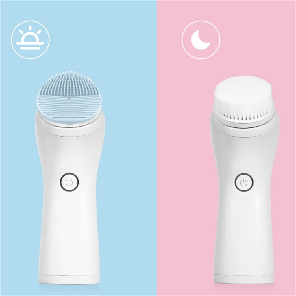 Facial Cleansing Electric Brush Exfoliation 2/3 in 1 Heads Skin Care Tool Scrubber Deep Face Cleaning RechargeableF4.19 | Красота и