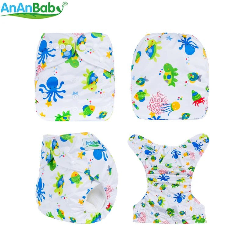 Ananbaby тканевые подгузники детские удобный подгузник Многоразовые карманные с