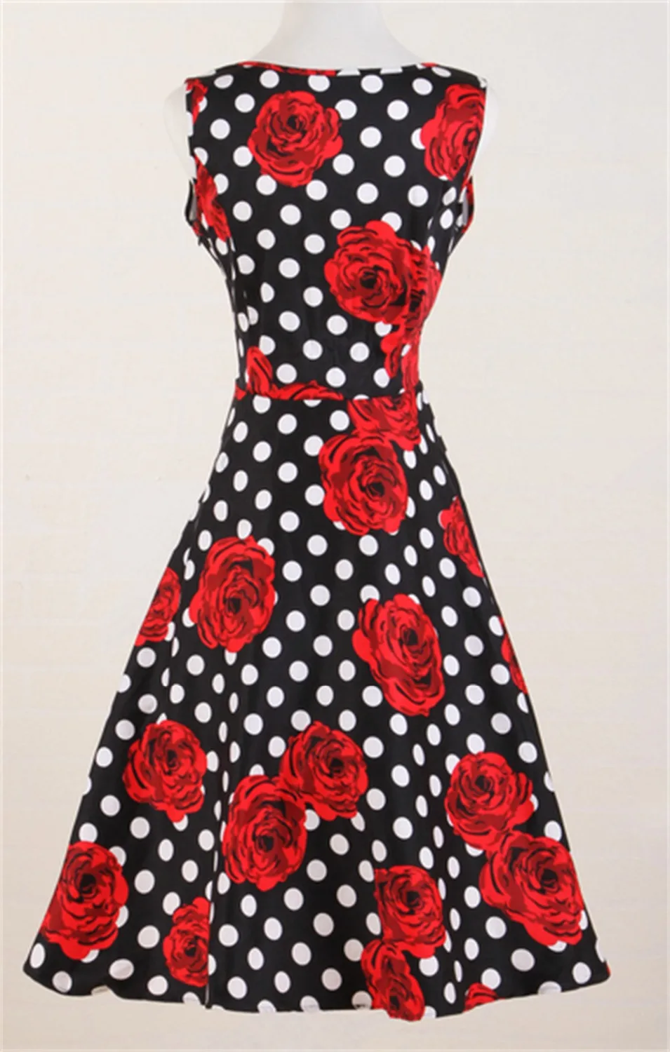 Черно белое платье с принтом красные розы|print dress|rose print dressvintage dress |