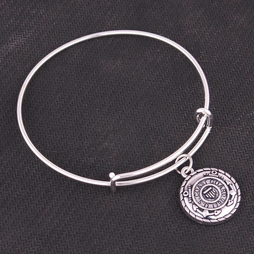 Античный браслет из нержавеющей стали с серебристым покрытием стали|charm bangle|bangle