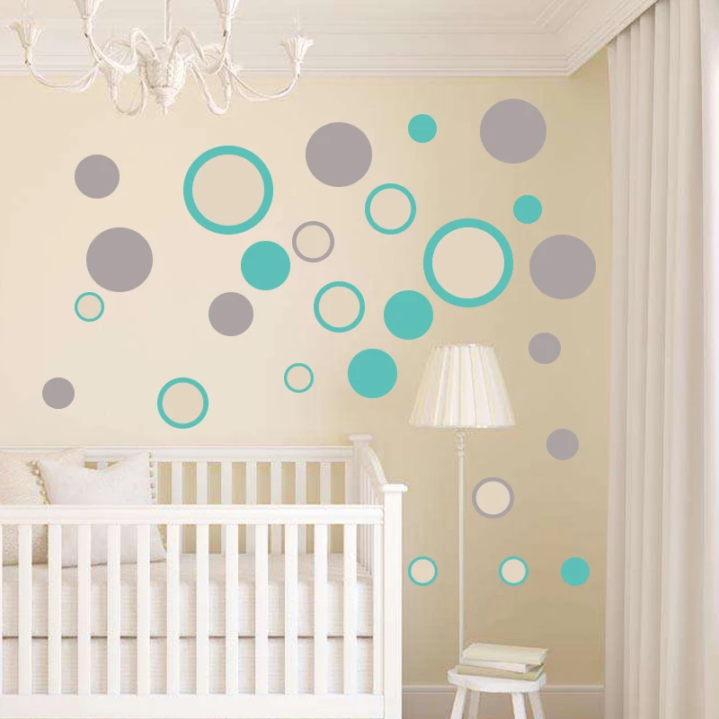 

Dots Wall Sticker Baby Nursery Polka Dot Wall Decal Kids Room Decor Hollow Dots Easy Wall Art Children Room Cut Vinyl D14