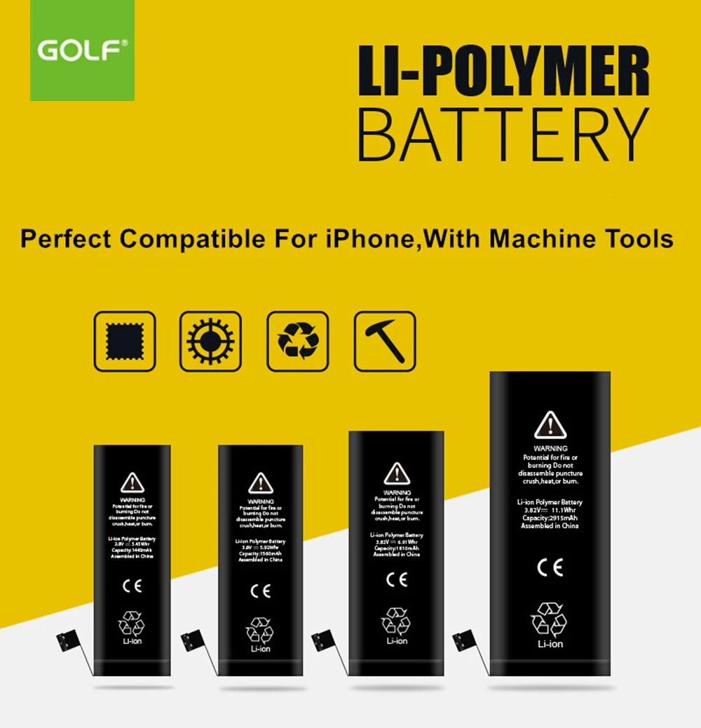 GOLF 1560mAh аккумулятор для iPhone 5S, сменные батареи для iPhone 5S, аккумулятор для телефона+ инструменты для установки