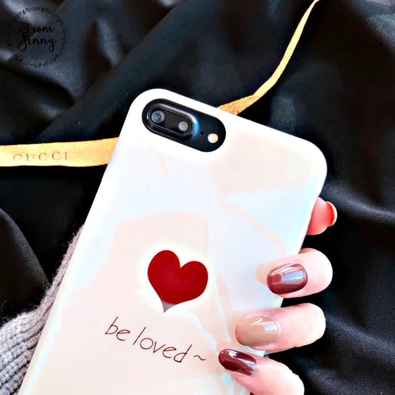 FromJenny Laser сердце любовь чехол для iPhone X 7 плюс 6/s 8 Чехол 2018 Модный мягкий из