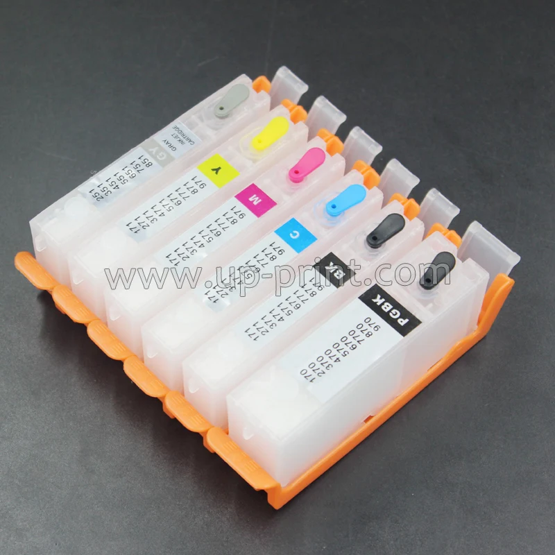 6 шт. картриджи для принтера MG7720 с чипами автосброса|ink cartridge|cartridge for printerrefillable