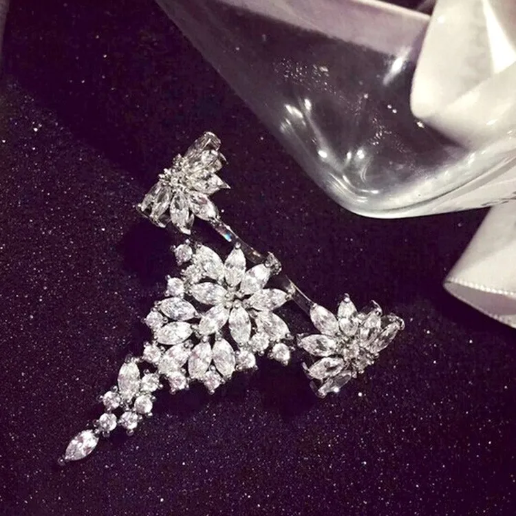 HIBRIDE элегантная форма в виде цветка массивное женское кольцо с геометрическим