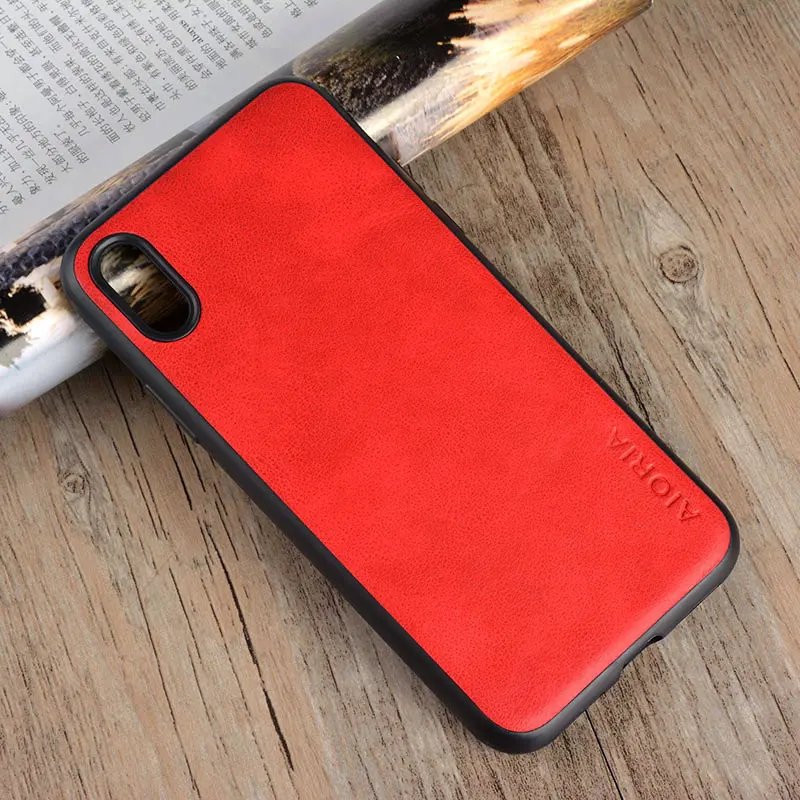 case for iphone x xs max xr funda Luxury Vintage leather skin with soft silicone cover coque capa | Мобильные телефоны и