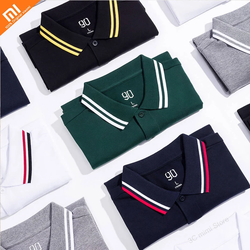 Xiaomi mijia рубашка поло с принтом, 95% хлопок, модная летняя футболка с коротким рукавом для мужчин, Джерси, дышащая рубашка, футболка для дома