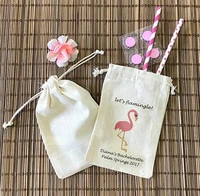 custom pink flamingo birthday wedding hangover kit jewelry favor muslim bags bachelorette hen bridal shower party gift bag