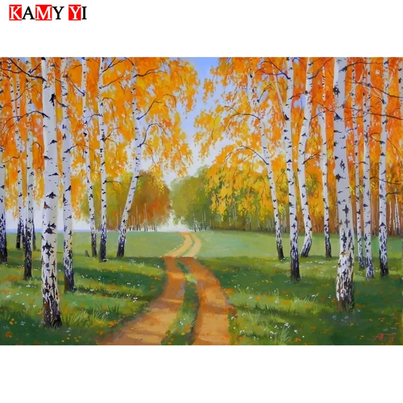 Алмазная вышивка KAMY YI 5D полностью квадратная/круглая алмазная живопись Белая