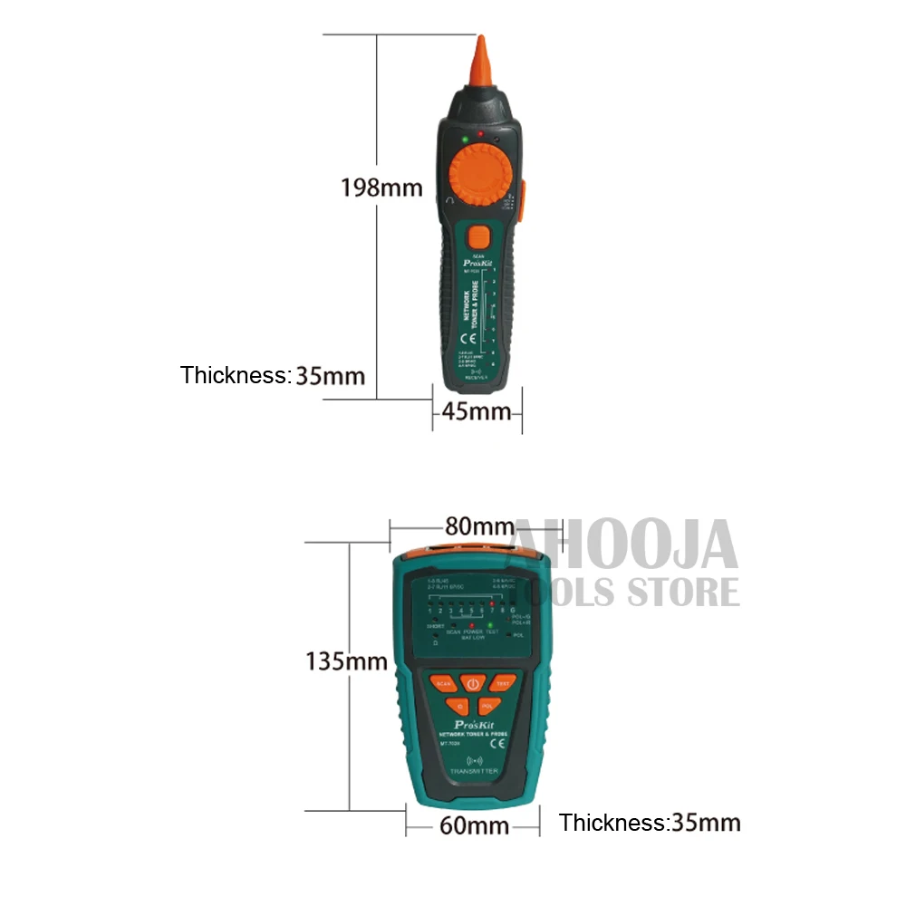 Pro'sKit MT-7028 аудио сетевой Тест линии er трекер сетевой Datacom Аудио Видео ТВ кабель дефект тест детектор инструмент