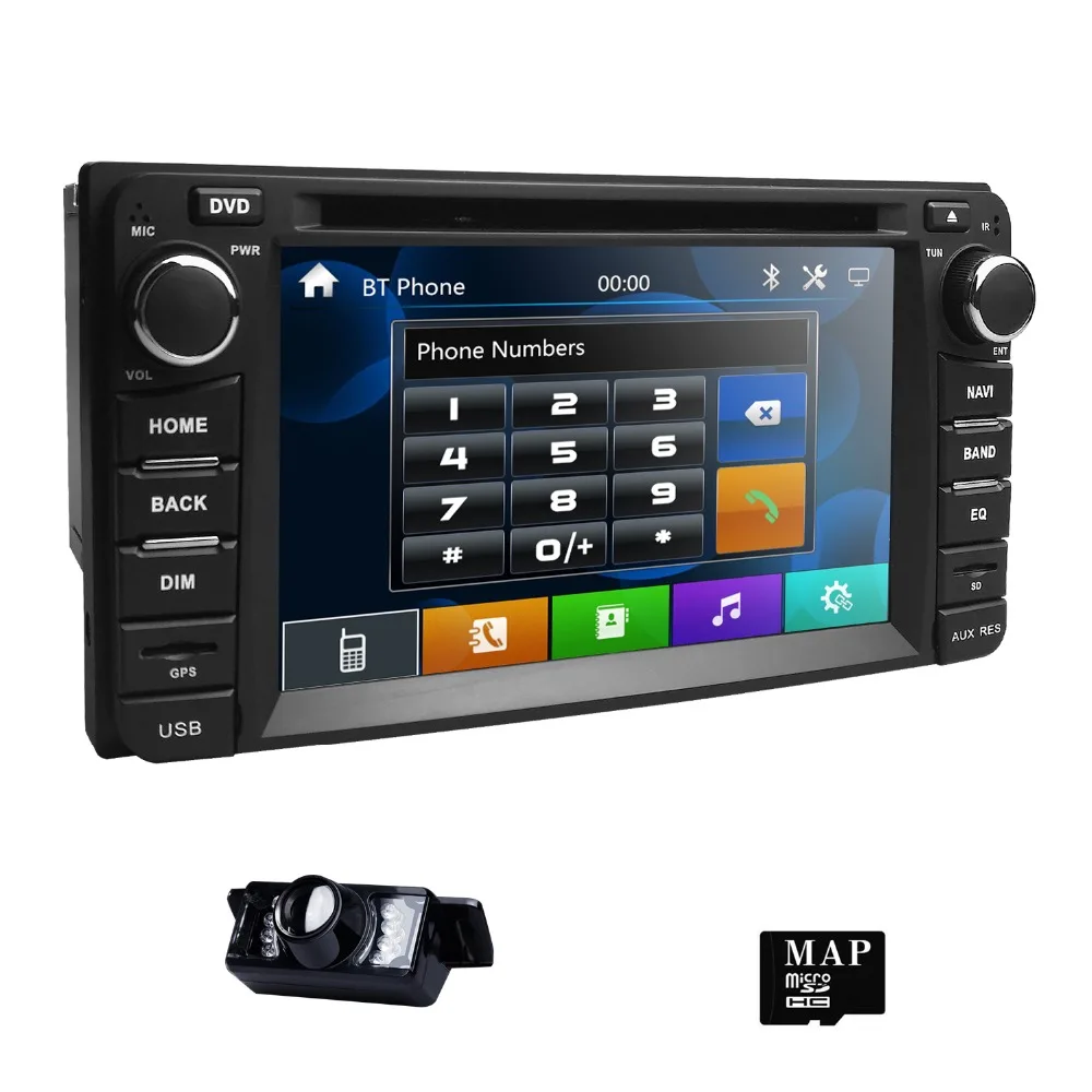 2din Новая Универсальная автомобильная магнитола, dvd-плеер для автомобиля, gps-навигация для Тойота, старый автомобиль RAV4, ПК, стерео видео, карта, автомобильная электроника, камера