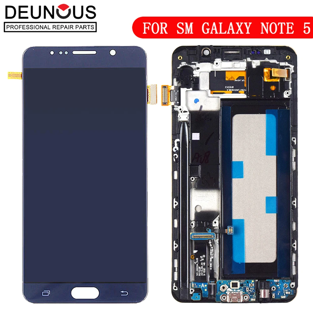 TFT дисплей для samsung Galaxy N920P ЖК-дигитайзер сенсор с рамкой сенсорный экран для samsung Note 5 N920A N920V ЖК-экран