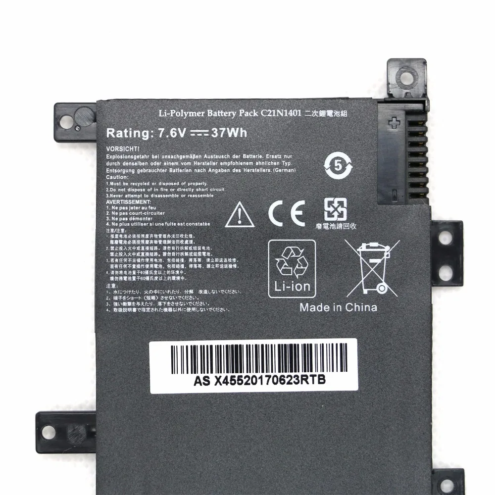 Перезаряжаемый литий полимерный аккумулятор для ноутбука ASUS X455LA 4030U F455L R455LD Y483L 7 6