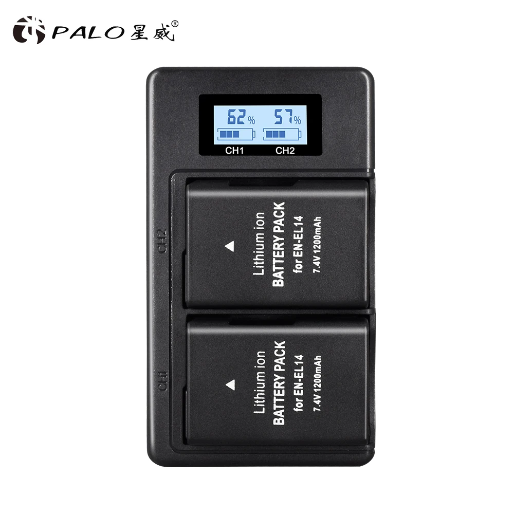 2 шт. EN-EL14 EN-EL14a ENEL14 EN EL14 EL14a батарея + LCD двойное зарядное устройство для Nikon D3100 D3200