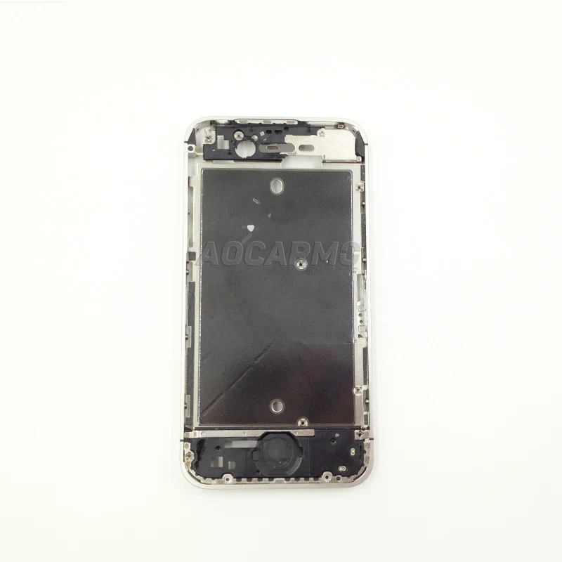 Aocarmo металлическая рамка с серебряной рамкой для iPhone 4S|Корпусы и рамки мобильных