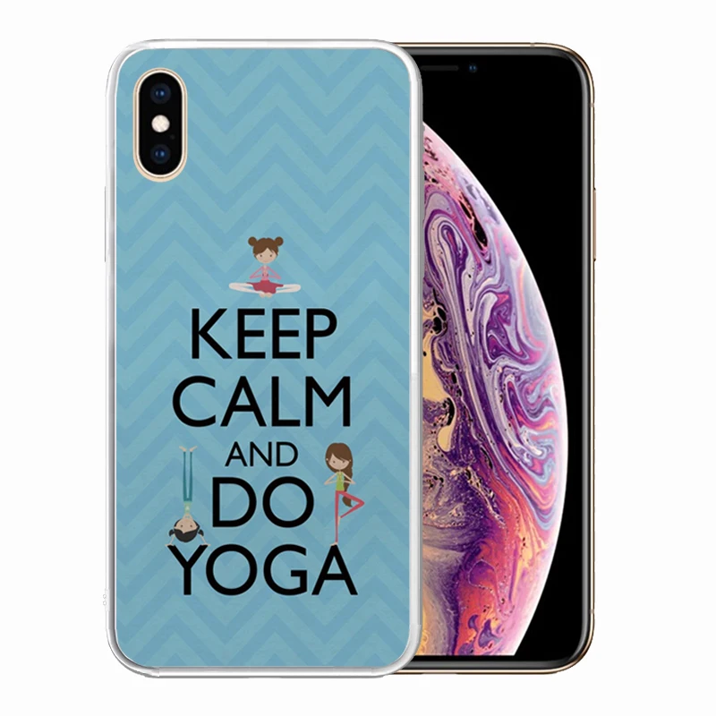 Soft Silicone Clear TPU Case for iPhone 11 Pro Max XS XR X 8 Plus 7 6S 5S 5 SE Durable Keep Calm and Carry On Cover | Мобильные