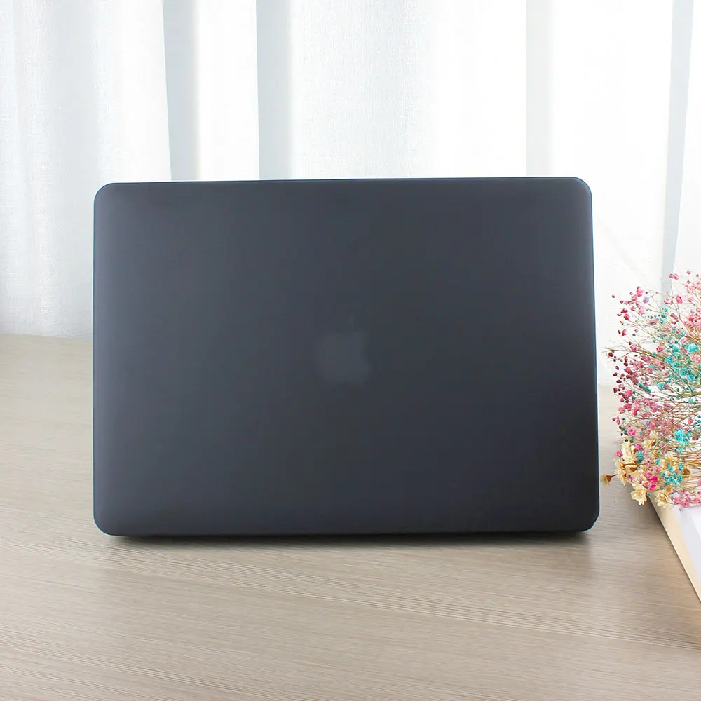 Matte black Кристально чистый матовый жесткий чехол для Macbook Pro 13,3 15 16 A2141 Pro retina 12 13 1" Air 11 13 A1932 корпус для ноутбука - Цвет: Matte black