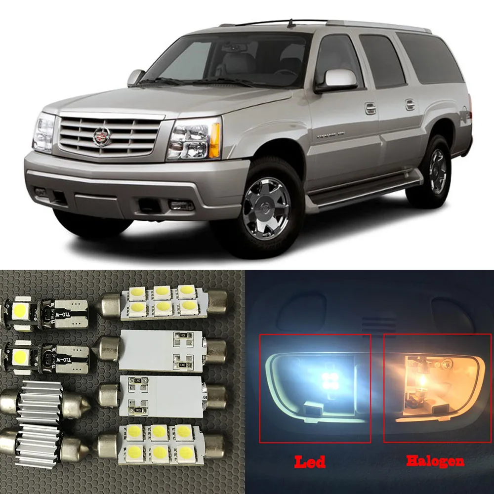 15 шт. Авто внутренние светодиодные лампы белый комплект для 2002 2006 Cadillac Escalade Карта