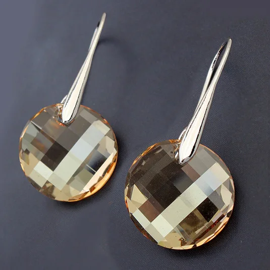 

ANNGIL Classic Original Crystals From Swarovski Earrings Bridal High Quality Drop Earrings for Women Fashion Wedding Jewelry